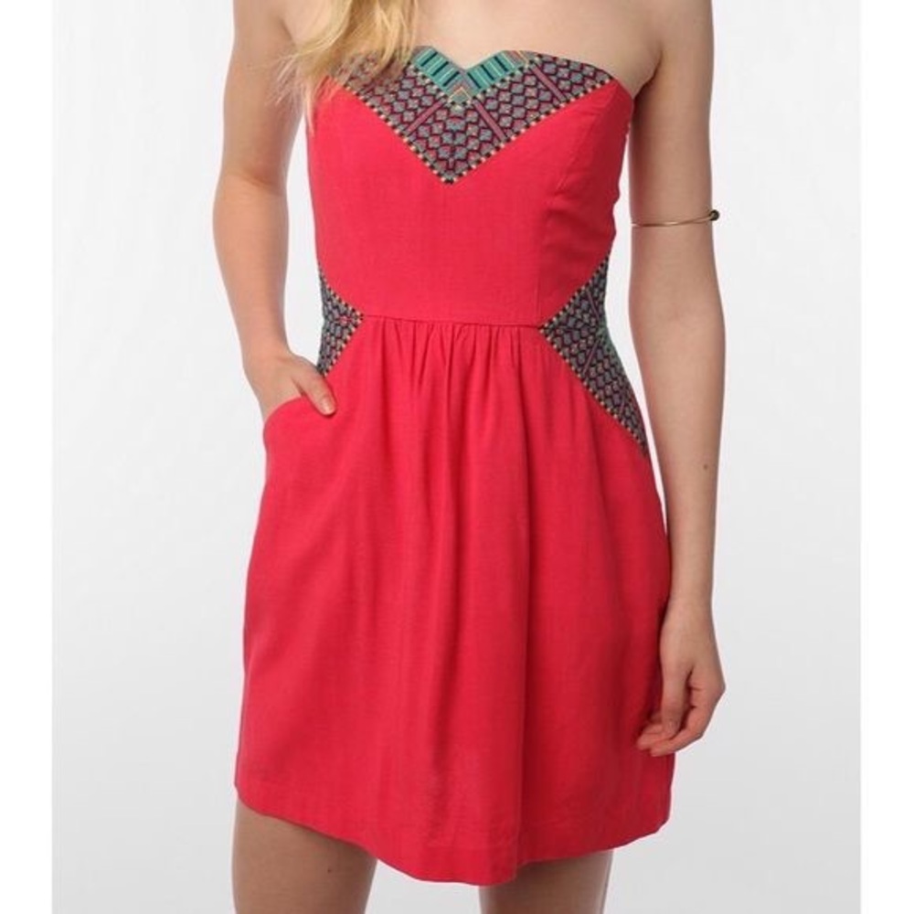 Pink embellished dress